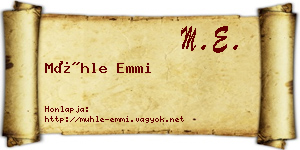 Mühle Emmi névjegykártya
